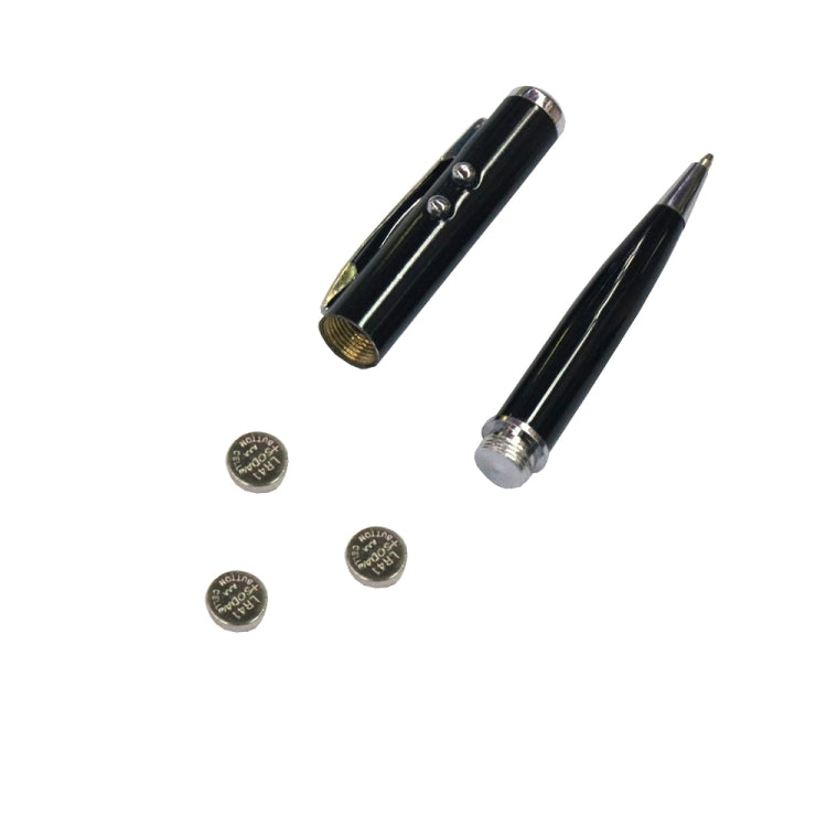 At-16 4 in 1 Mobile Phone Tablet Universal Handwriting Touch Screen Pen with Common Writing Pen & Red Laser & LED Light Function(Black)