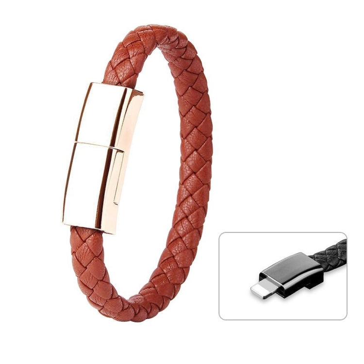 Lightning Bracelet Cable 22.5cm Fast Charging Brown