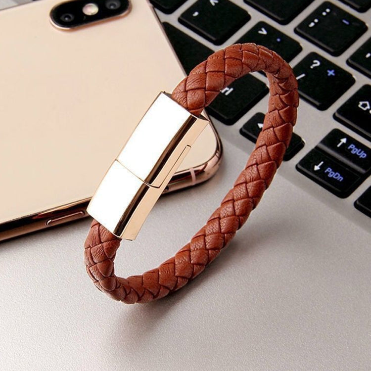 Lightning Bracelet Cable 22.5cm Fast Charging Brown