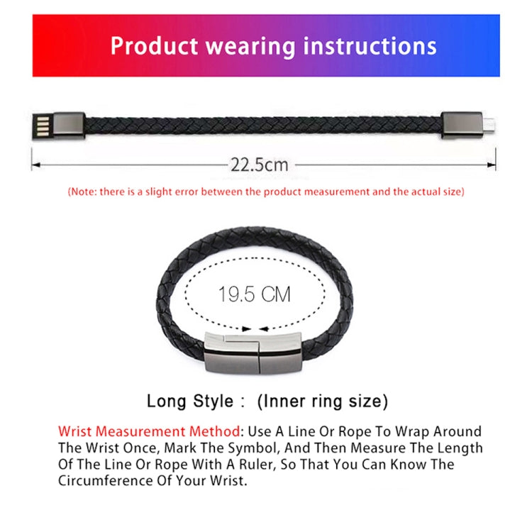 Lightning Bracelet Cable 22.5cm Fast Charging Brown