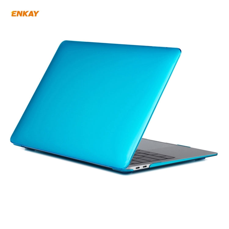 ENKAY 3 in 1 Crystal Laptop Protective Case + EU Version TPU Keyboard Film + Anti-dust Plugs Set for MacBook Air 13.3 inch A1932 (2018), For MacBook Air 13.3 inch A1932 (2018)