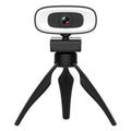 C10 2K HD verzerrungsfreie 360-Grad-drehbare Webcam mit dreistufigem Aufhelllicht, USB-Plug-and-Play, eingebautes Mikrofon für klarere Tonqualität