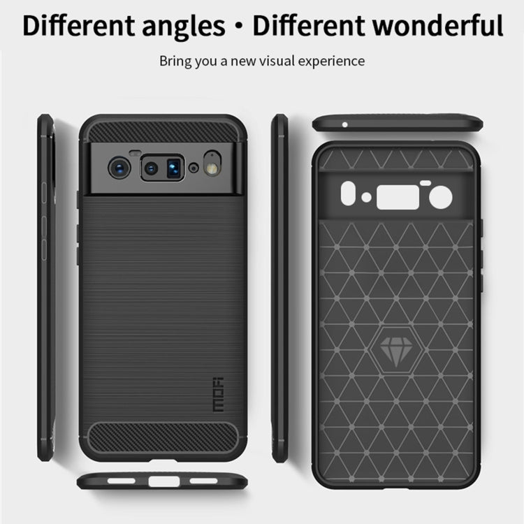 MOFI Gentleness Series Brushed Texture Carbon Fiber Soft TPU Case, For Google Pixel 6 Pro
