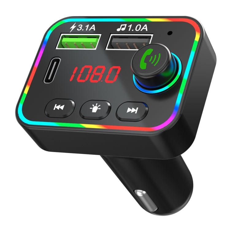 F4 Car MP3 Player FM Transmitter Colorful Backlight USB Charger Dual USB Car Accessories, F4