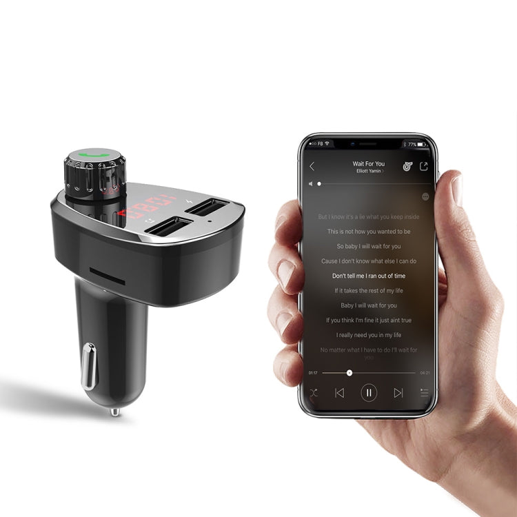 G13 Car MP3 Player Bluetooth Hands-free Device FM Transmitter Car Kit Dual USB Fast Charger, G13