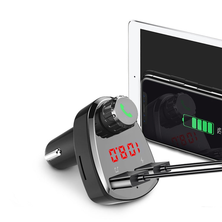 G13 Car MP3 Player Bluetooth Hands-free Device FM Transmitter Car Kit Dual USB Fast Charger, G13