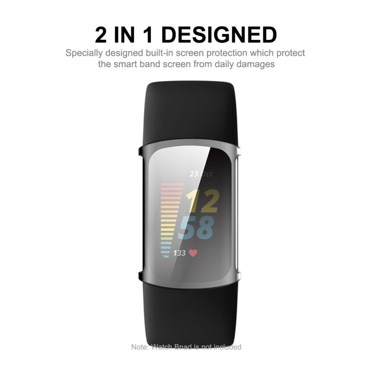 For Fitbit Charge 5 / Charge 6 ENKAY Hat-Prince Full Coverage Transparent Soft Case TPU HD Clear Cover