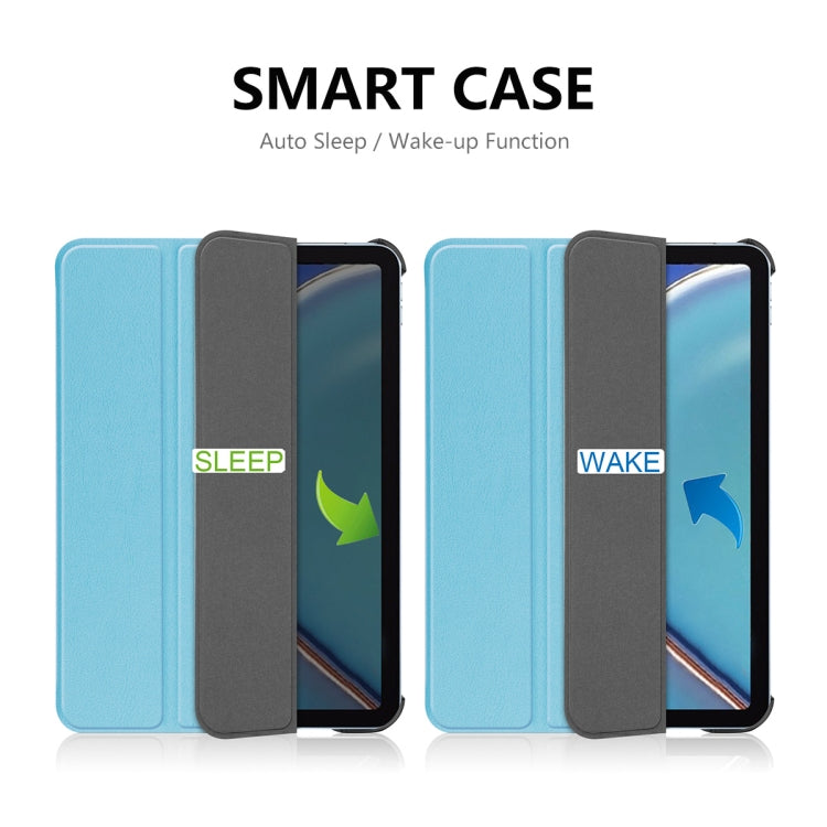 ENKAY Custer Texture Horizontal Flip PU+PC Leather Case with Three-folding Holder & Sleep / Wake-up Function for iPad mini 2024 / mini 6, For iPad mini 6 2021