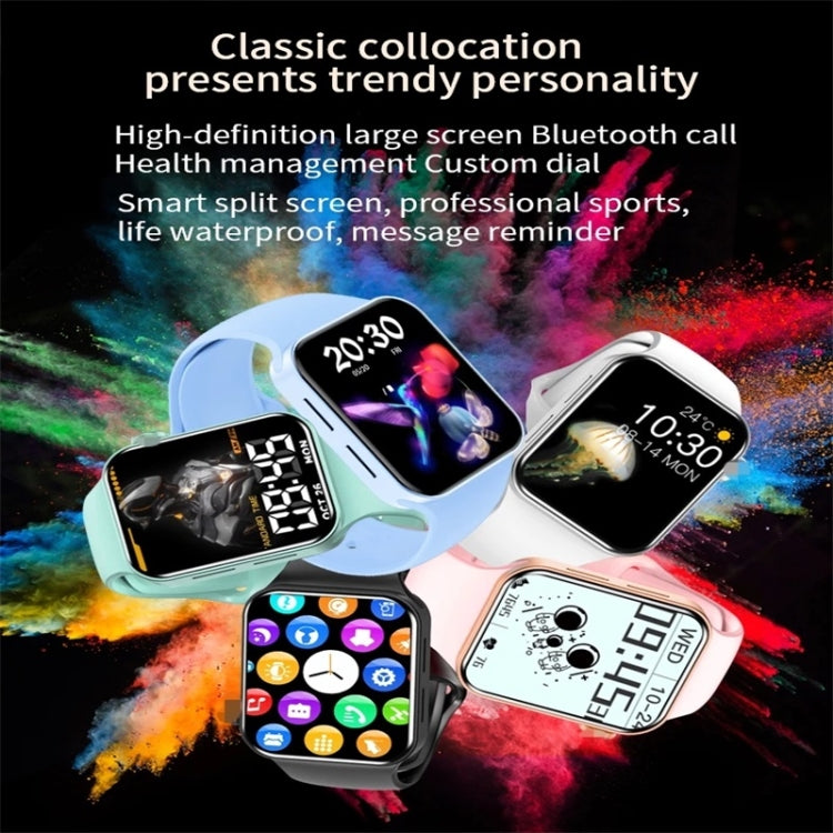 T100Plus 1.75 inch Color Screen Smart Watch, IP67 Waterproof,Support Body Temperature Test/Bluetooth Call/Heart Rate Monitoring/Blood Pressure Monitoring/Blood Oxygen Monitoring/Sleep Monitoring(Black)