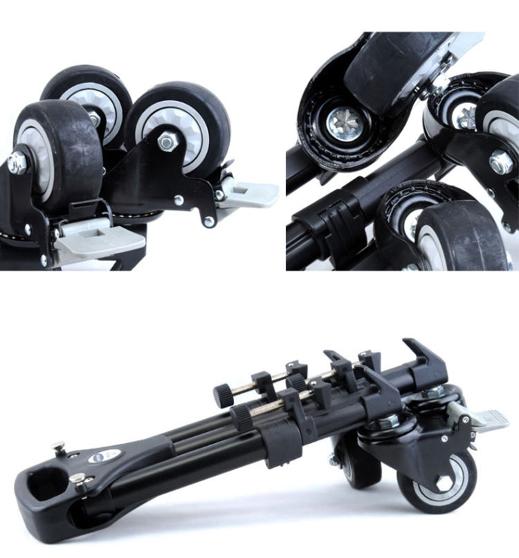 YUNTENG 901 Aluminium Alloy Camera Tripod Foot Wheel Tripod Pulley Base, Load 30KG, 901