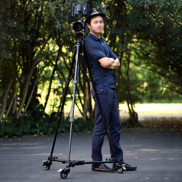 YUNTENG 901 Aluminium Alloy Camera Tripod Foot Wheel Tripod Pulley Base, Load 30KG, 901