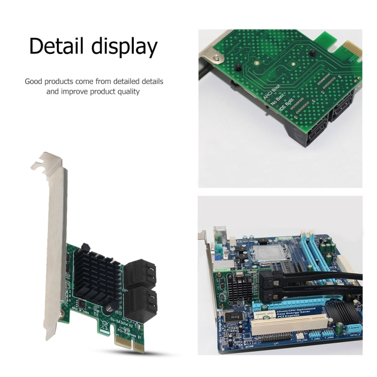 PCI Express 4 Port PCI-E X1/X4/X8/X16 Converter PCIE to SATA Expansion Adapter