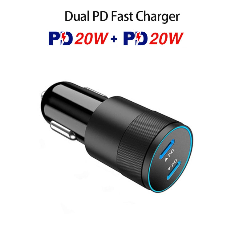 PD40w Dual PD3.0 Type-C Car Charger, Car Charger