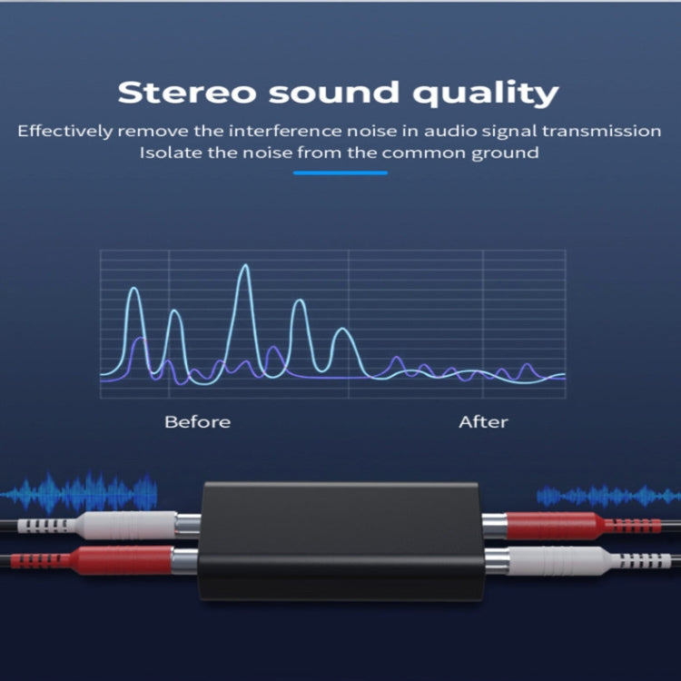 G1 RCA Audio Common Ground Isolator Anti-jamming Noise Reduction Filter Eliminates Bluetooth Receiver, G1 RCA