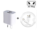 Mini-Dual-Port-USB-Ladegerät mit USB-auf-8-Pin-Datenkabel, AU-Stecker, AU-Stecker + 8-Pin-Kabel