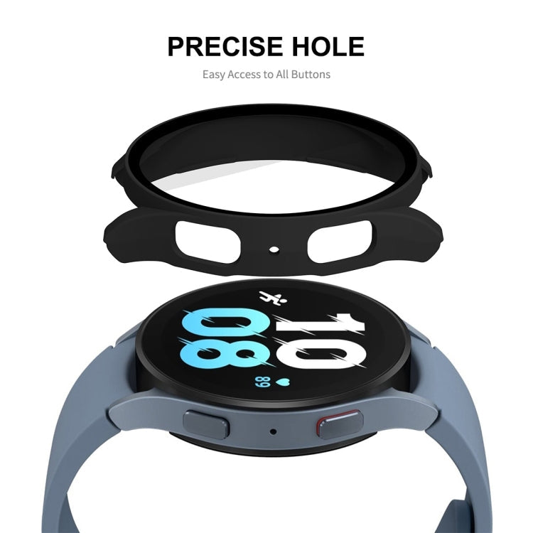 Für Samsung Galaxy Watch5 44mm ENKAY Hat-Prince Vollständige Abdeckung PC Rahmen + 9H Panzerglas Hülle