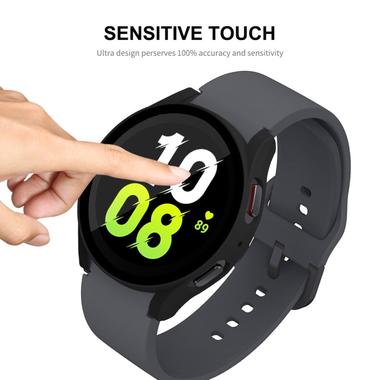 Für Samsung Galaxy Watch5 44mm ENKAY Hat-Prince Vollständige Abdeckung PC Rahmen + 9H Panzerglas Hülle