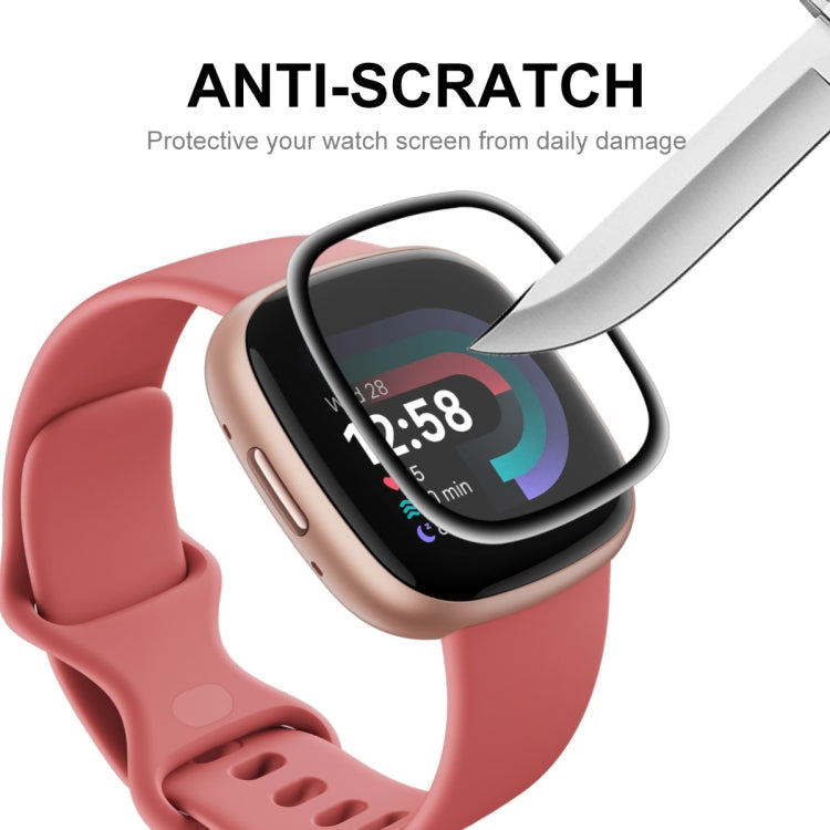 For Fitbit Versa 4 / Sense 2 ENKAY 3D Full Coverage Soft PC Edge + PMMA HD Screen Protector Film, 1 PCS, 2 PCS, 5 PCS, 10 PCS