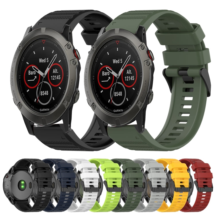 26mm Horizontal Texture Silicone Watch Band with Removal Tool, For Garmin Fenix 3, For Garmin Fenix 3 HR, For Garmin Fenix 3 Sapphire