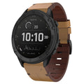 26mm Leather Steel Buckle Watch Band, For Garmin Fenix 5X Plus, For Garmin Enduro 2, For Garmin Fenix 6X Pro, For Garmin Fenix 7X, For Garmin Fenix 3 HR, For Garmin Enduro, For Garmin Fenix 6X Sapphire, For Garmin Fenix 7X Solar