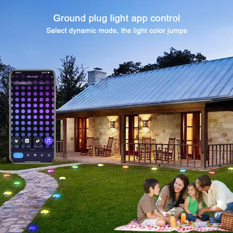 CP01 Outdoor WIFI Smart APP Control Garden Lamp Music Sync Outdoor Ground Lights, US Plug, EU Plug