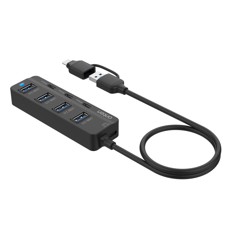 Onten UCA5306 7 in 2 USB3.0 + Type-C 7-Ports HUB Docking Station Support OTG Function, UCA5306