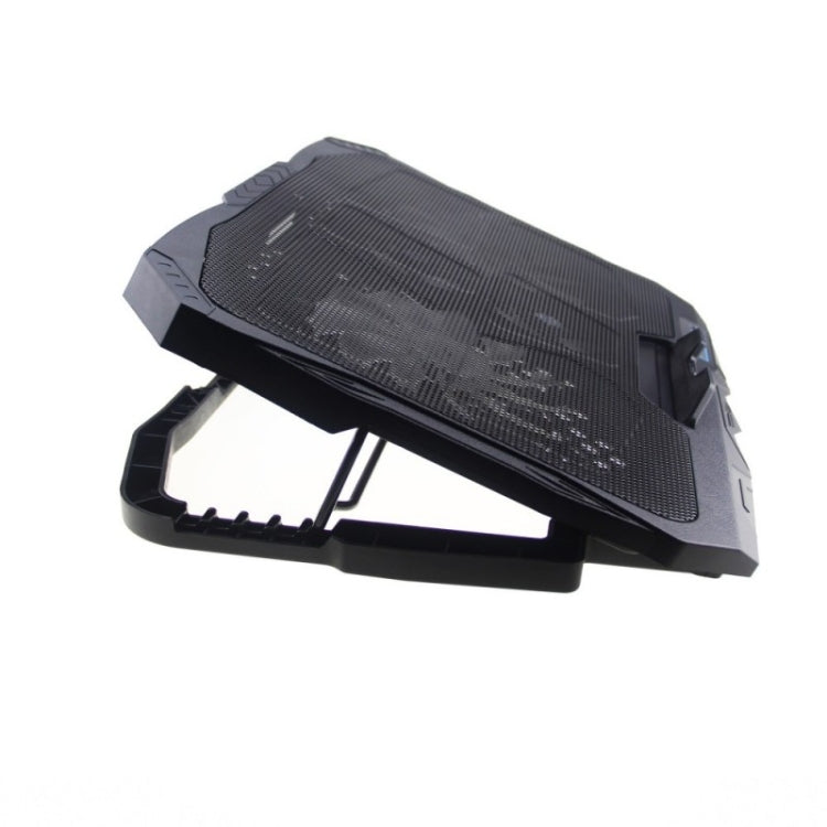 S18 Aluminum Four Fans Gaming Laptop Cooling Pad Foldable Holder with Wind Speed Display(Red)