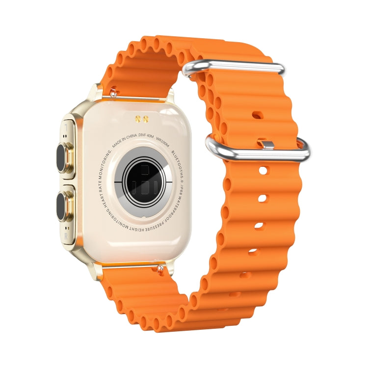 N22 1.96 inch Color Screen Smart Watch,Support Heart Rate Monitoring / Blood Pressure Monitoring / Blood Oxygen Monitoring(Orange)