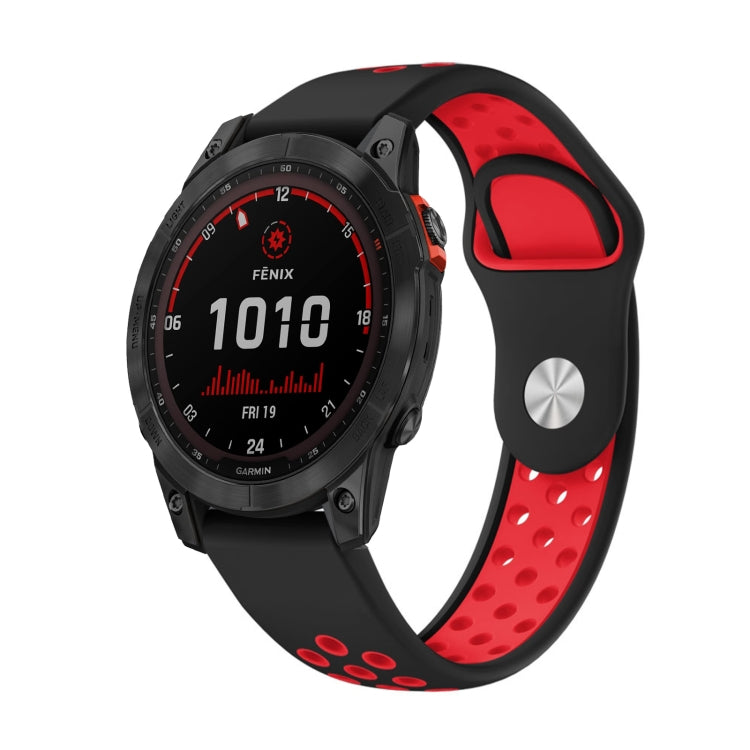22mm Sports Breathable Silicone Watch Band, For Garmin Fenix 7 Solar, For Garmin Fenix 7 Sapphire Solar