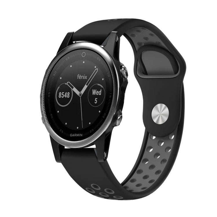 22mm Sports Breathable Silicone Watch Band, For Garmin Fenix 6 Sapphire GPS, For Garmin Fenix 5