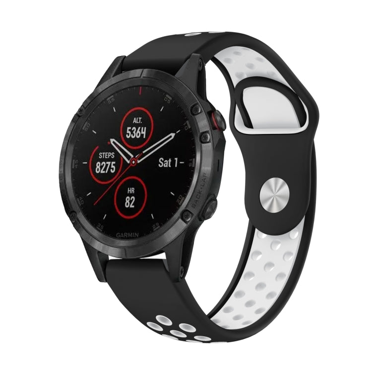 22mm Sports Breathable Silicone Watch Band, For Garmin Fenix 5 Plus, For Garmin Quatix 5