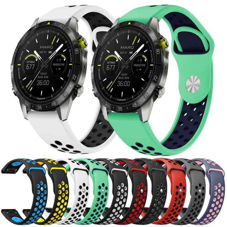 22mm Sports Breathable Silicone Watch Band, For Garmin Fenix 6 Sapphire GPS, For Garmin Fenix 5