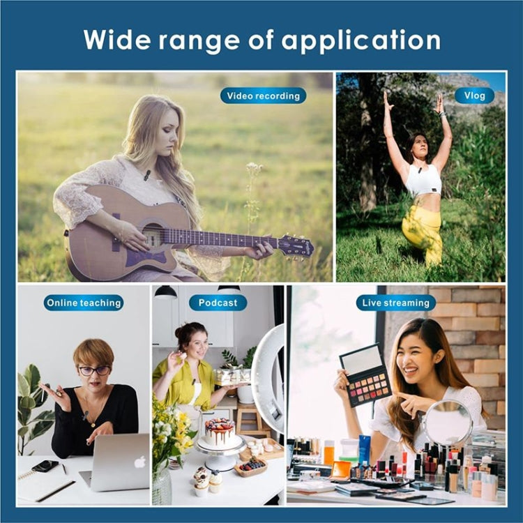 One by Two Wireless Lavalier Lapel Microphone for Android Phone & Computer with USB-C / Type-C Receiver