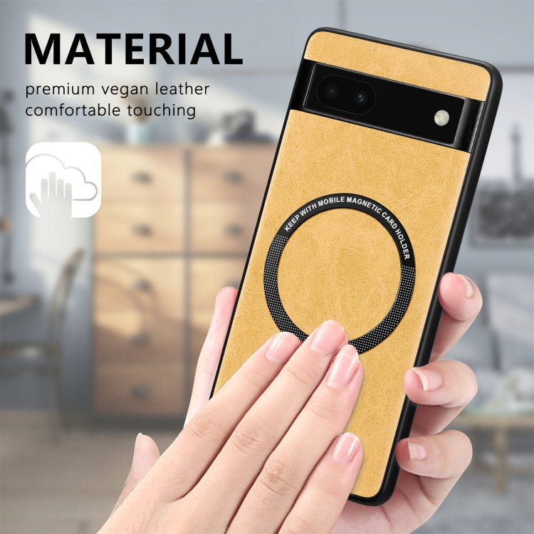 For Google Pixel 7A Solid Color Leather Skin Back Cover Phone Case(Black)
