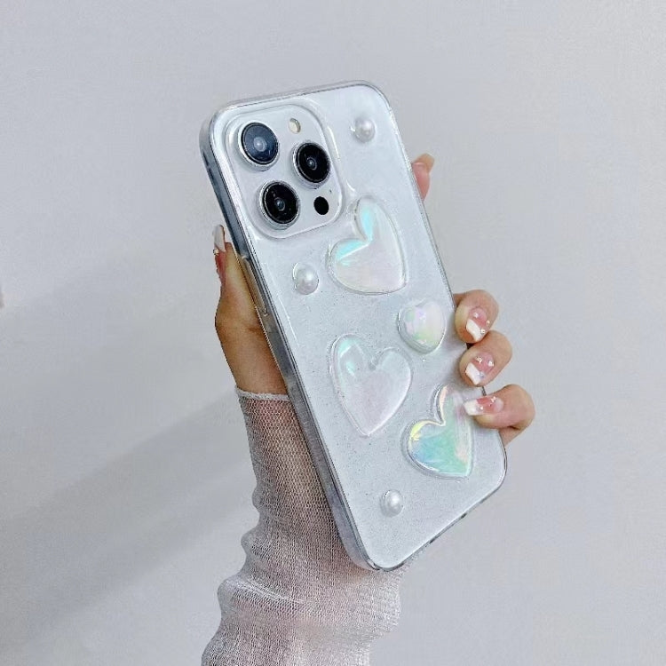 For iPhone 12 Love Epoxy TPU Phone Case(Pink)