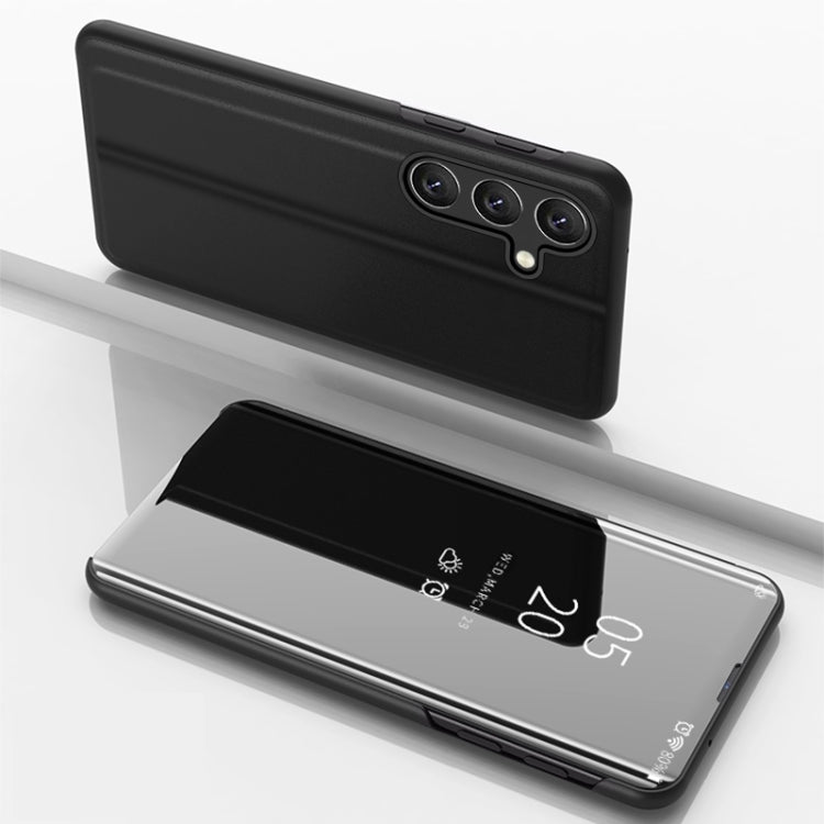 Plated Mirror Horizontal Flip Leather Phone Case with Holder, For Galaxy A56 5G, For Galaxy A26 5G, For Galaxy A36 5G