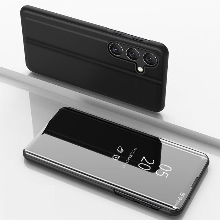 Plated Mirror Horizontal Flip Leather Phone Case with Holder, For Galaxy S26+ 5G, For Galaxy S26 Ultra 5G, For Galaxy S26 5G