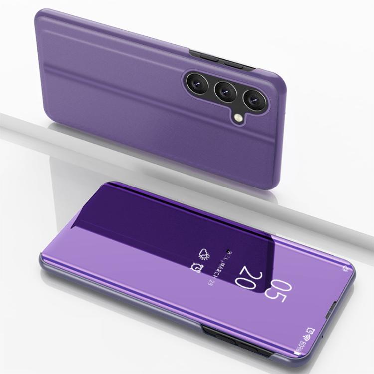 Plated Mirror Horizontal Flip Leather Phone Case with Holder, For Galaxy S26+ 5G, For Galaxy S26 Ultra 5G, For Galaxy S26 5G
