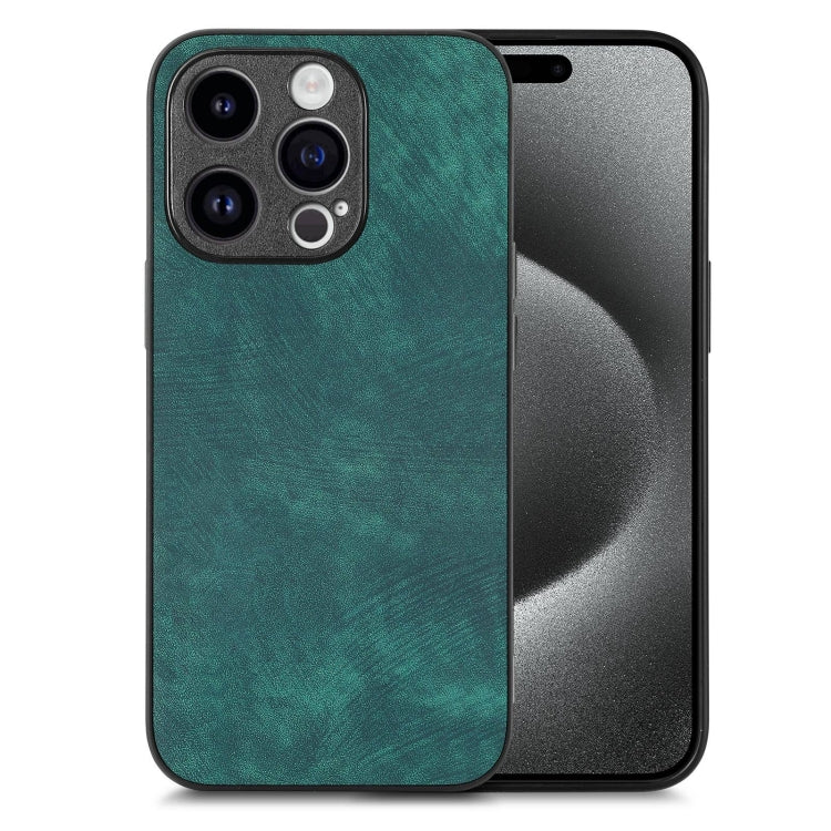 Vintage Leather PC Back Cover Phone Case, For iPhone 16, For iPhone 15 Pro Max, For iPhone 15 Pro, For iPhone 15 Plus