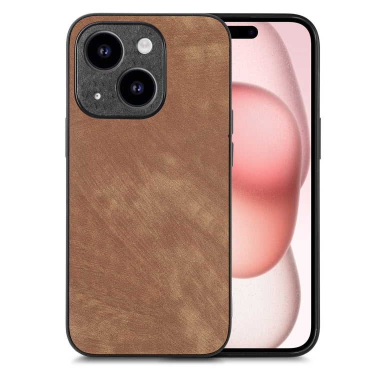 Vintage Leather PC Back Cover Phone Case, For iPhone 16, For iPhone 15 Pro Max, For iPhone 15 Pro, For iPhone 15 Plus