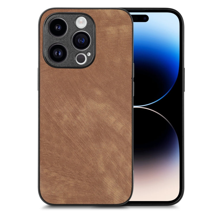 Vintage Leather PC Back Cover Phone Case, For iPhone 15, For iPhone 14 Plus, For iPhone 14, For iPhone 14 Pro