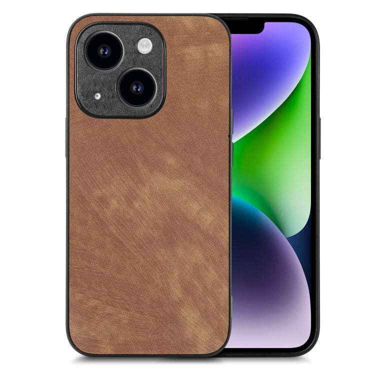 Vintage Leather PC Back Cover Phone Case, For iPhone 15, For iPhone 14 Plus, For iPhone 14, For iPhone 14 Pro