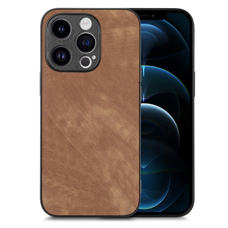 Vintage Leather PC Back Cover Phone Case, For iPhone 13, For iPhone 13 mini, For iPhone 12, For iPhone 12 Pro Max