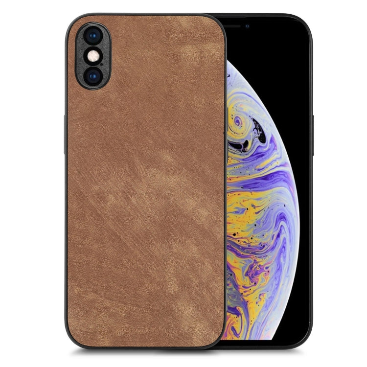 Vintage Leather PC Back Cover Phone Case, For iPhone 11 Pro, For iPhone X / XS, For iPhone XR, For iPhone XS Max