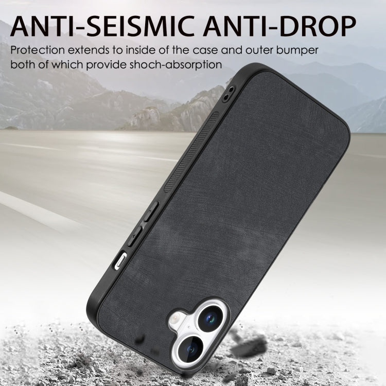Vintage Leather PC Back Cover Phone Case, For iPhone 16, For iPhone 15 Pro Max, For iPhone 15 Pro, For iPhone 15 Plus