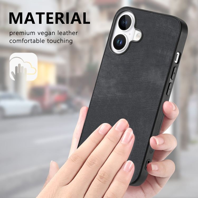 Vintage Leather PC Back Cover Phone Case, For iPhone 16, For iPhone 15 Pro Max, For iPhone 15 Pro, For iPhone 15 Plus