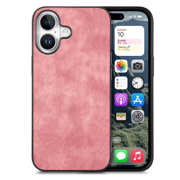 Vintage Leather PC Back Cover Phone Case, For iPhone 16, For iPhone 15 Pro Max, For iPhone 15 Pro, For iPhone 15 Plus