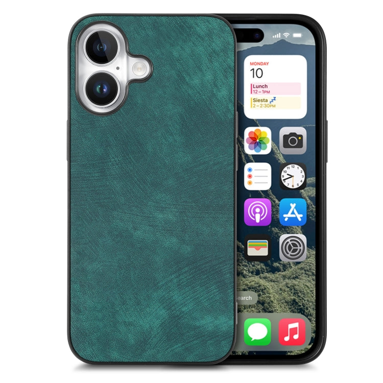 Vintage Leather PC Back Cover Phone Case, For iPhone 16, For iPhone 15 Pro Max, For iPhone 15 Pro, For iPhone 15 Plus