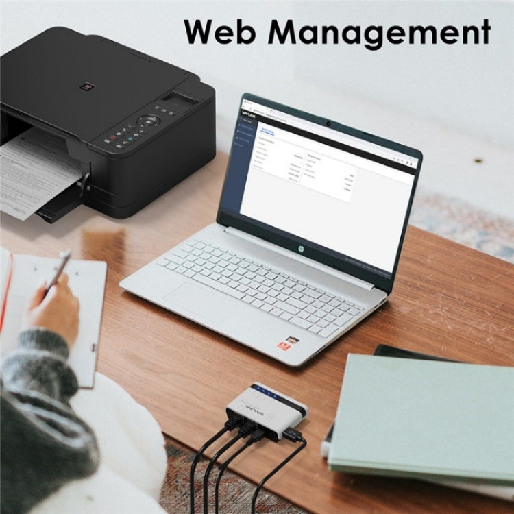 WAVLINK NU516U1 USB 2.0 Wireless Printserver mit 10/100 Mbit/s LAN / Bridge-WLAN, US-Stecker, UK-Stecker, EU-Stecker, AU-Stecker