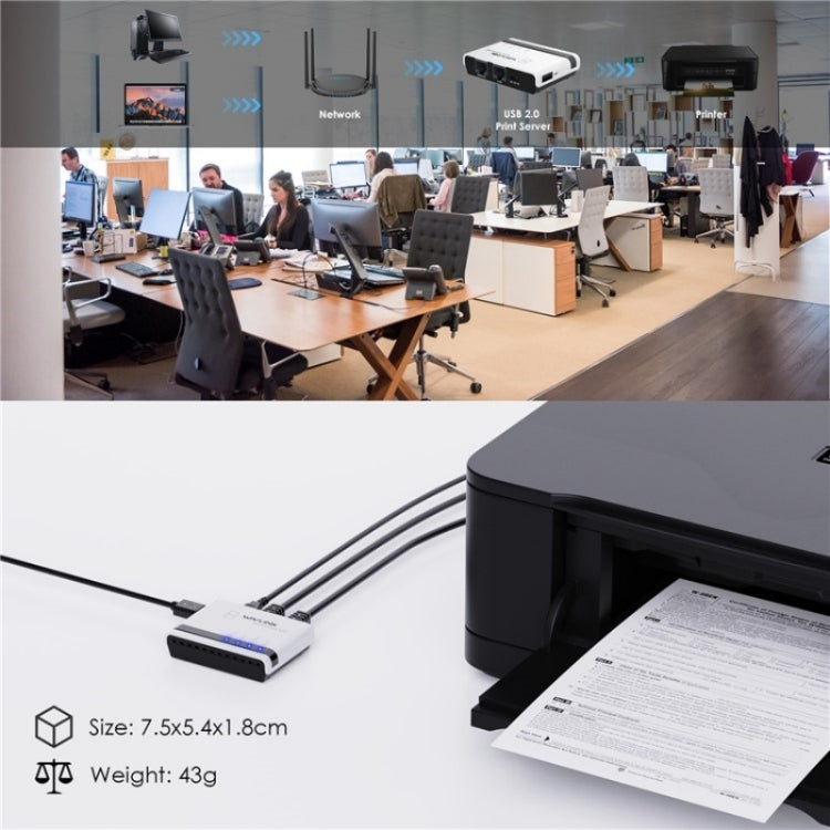 WAVLINK NU516U1 USB 2.0 Wireless Printserver mit 10/100 Mbit/s LAN / Bridge-WLAN, US-Stecker, UK-Stecker, EU-Stecker, AU-Stecker